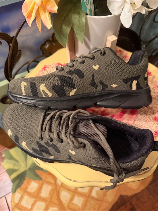 The Unbranded Brand Other - 🪖🪖🪖BOGOHO🪖🪖🪖Men's Olive Green Camo Knit Athletic Sneakers-M-8.5 W-10